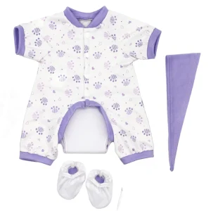 Tenue Bébé Reborn Pattes Mauve