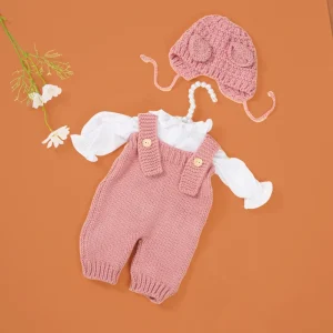 Tenue Bébé Reborn Salopette Rose