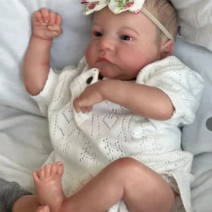 Bébé Reborn Fille Philomène – Poupée réaliste de 49 cm avec accessoires