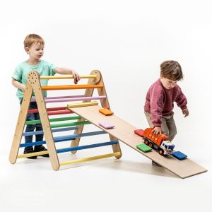 Triangle de motricité en bois simple (Multi-Positions ajustables)
