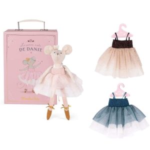 Poupée Souris Danseuse Suzie et sa Valise à Tutus