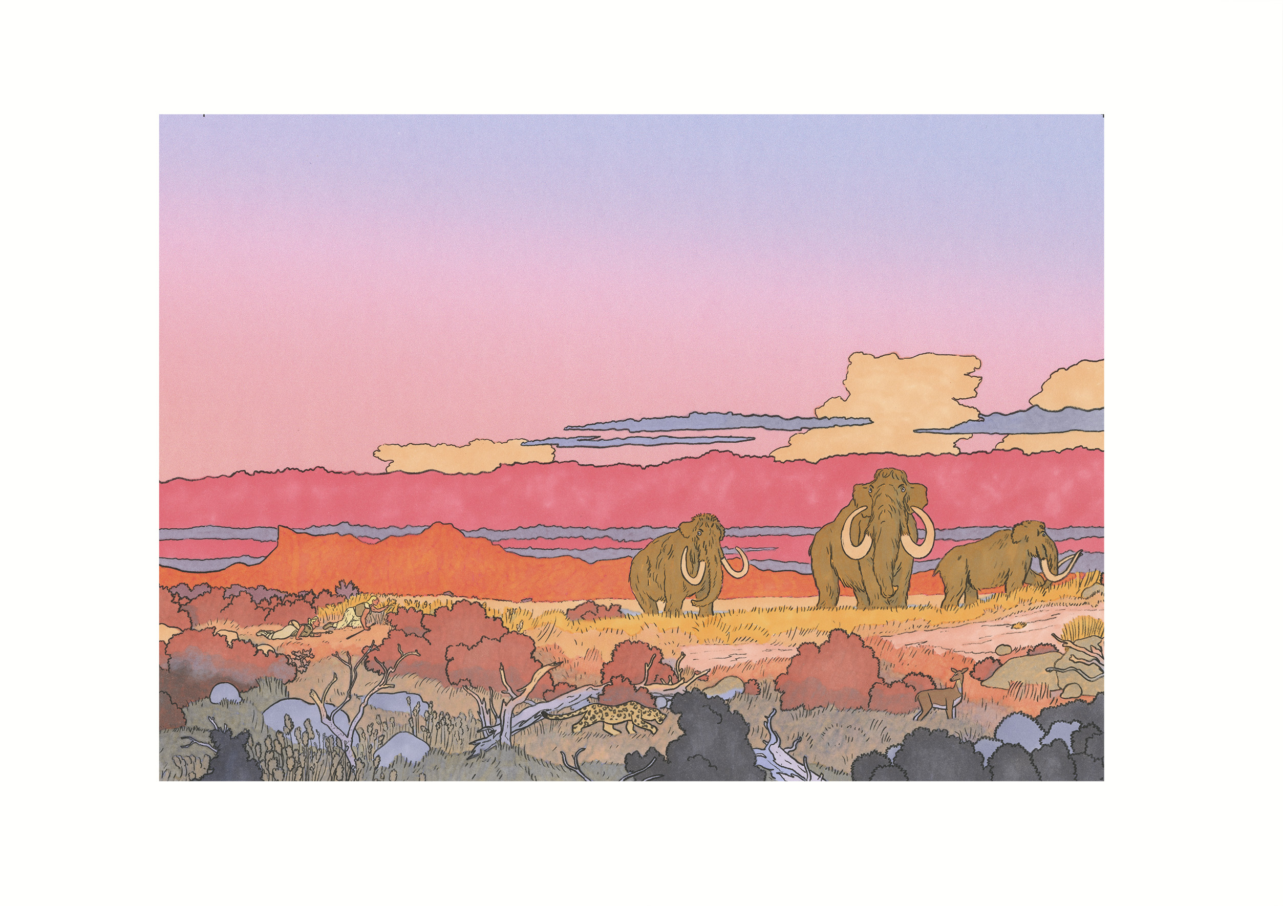 Paysage aux mammouths