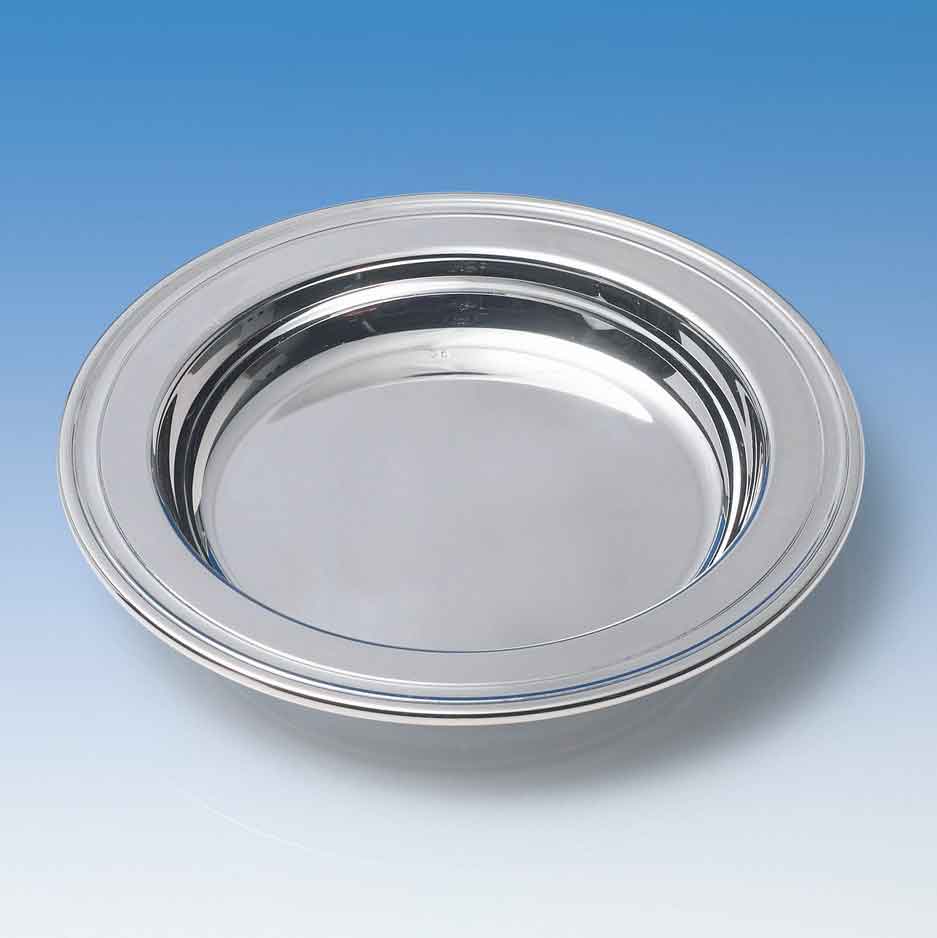 Petite assiette en métal argenté