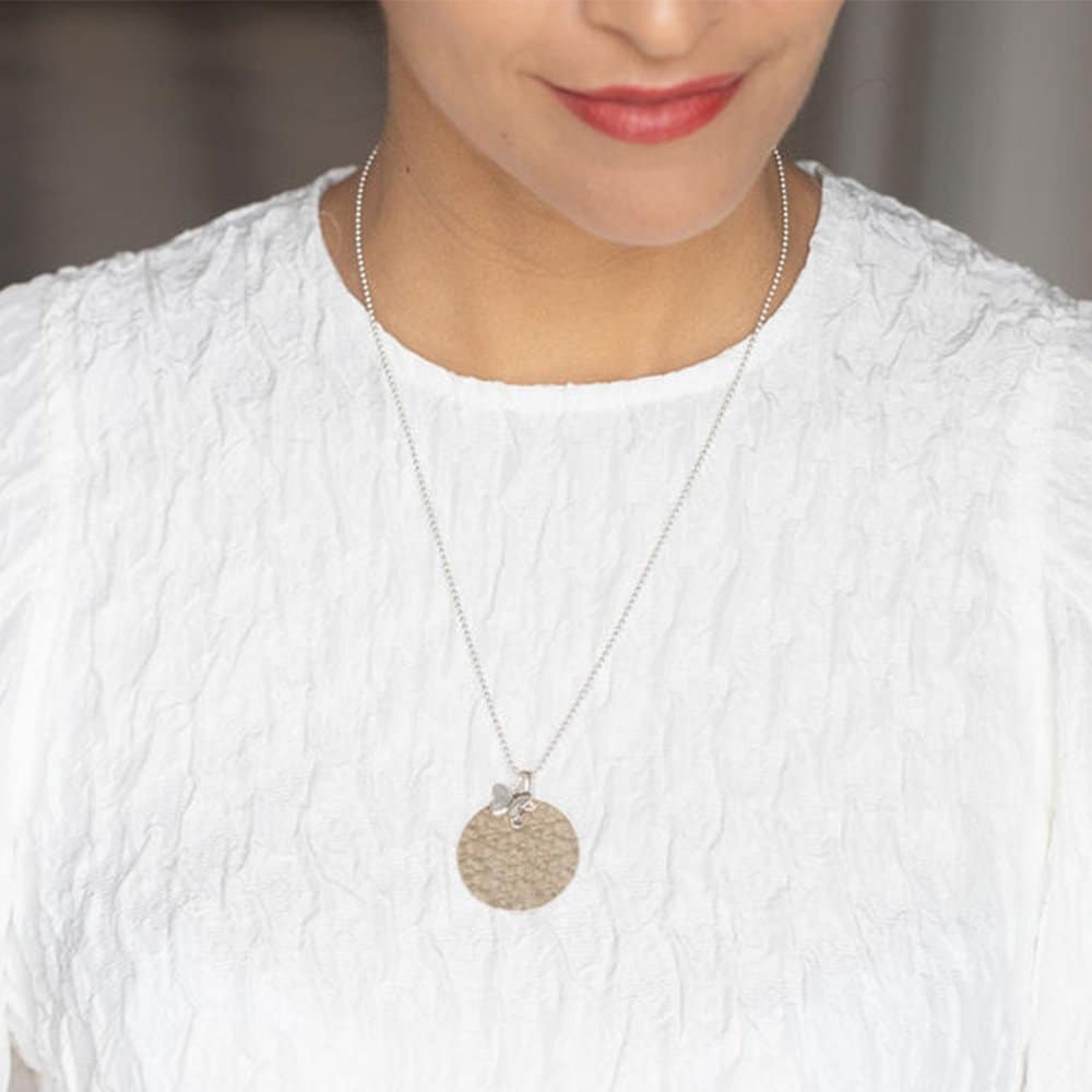 Grand pendentif Martelé en Argent massif – Image 2