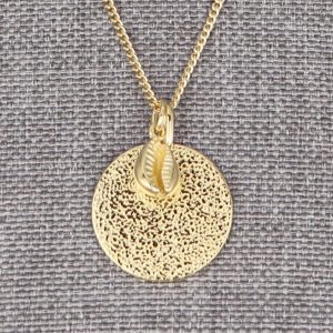 Pendentif relief cuir en Vermeil