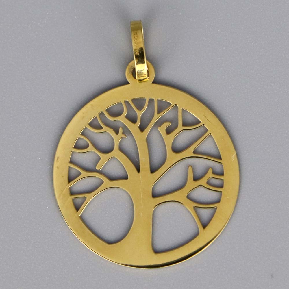 Médaille Arbre de vie ajouré en Or Jaune 18 carats