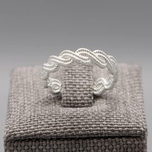 Bague Cordages entrelacés en argent massif