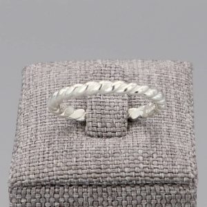 Bague Torsadée en argent massif