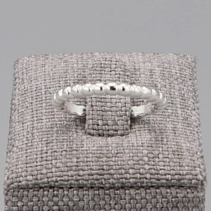 Bague Perlée en argent massif