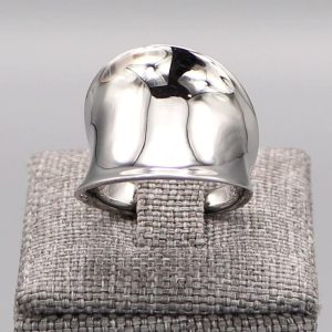 Bague Évasée miroir en argent massif