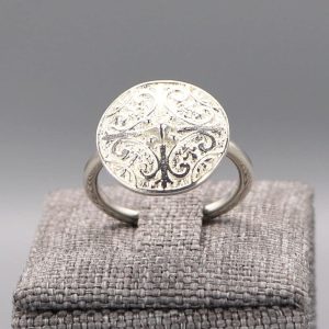 Bague Rosace en argent massif