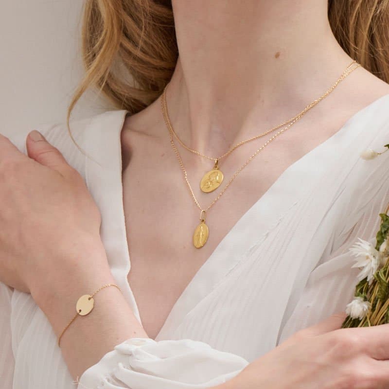 Médaille Miraculeuse Or jaune 18 Carats – Image 2