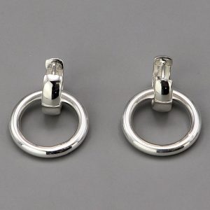 Boucles d&rsquo;oreilles créoles larges mailles rondes