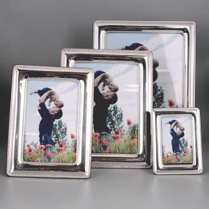 Cadre photo bombé Perles en Argent massif