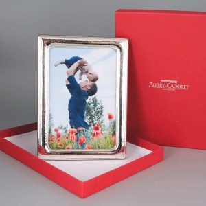 Cadre photo bombé Martelé en Argent massif