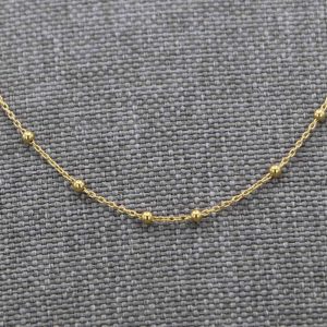 Chaînes maille boule alternée esprit Vermeil