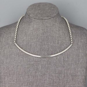 Collier Arc de cercle en Argent massif