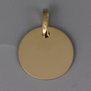 Médaille Jeton laïque en Or jaune 18 carats 16mm