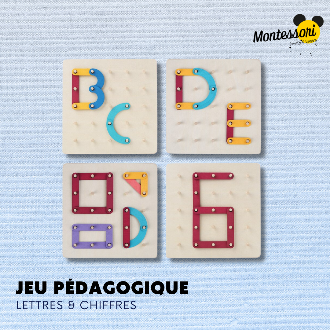 Jeu Pédagogique Montessori | Lettres et Chiffres