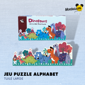 Jeu Puzzle Montessori | Alphabet | Tuile Large