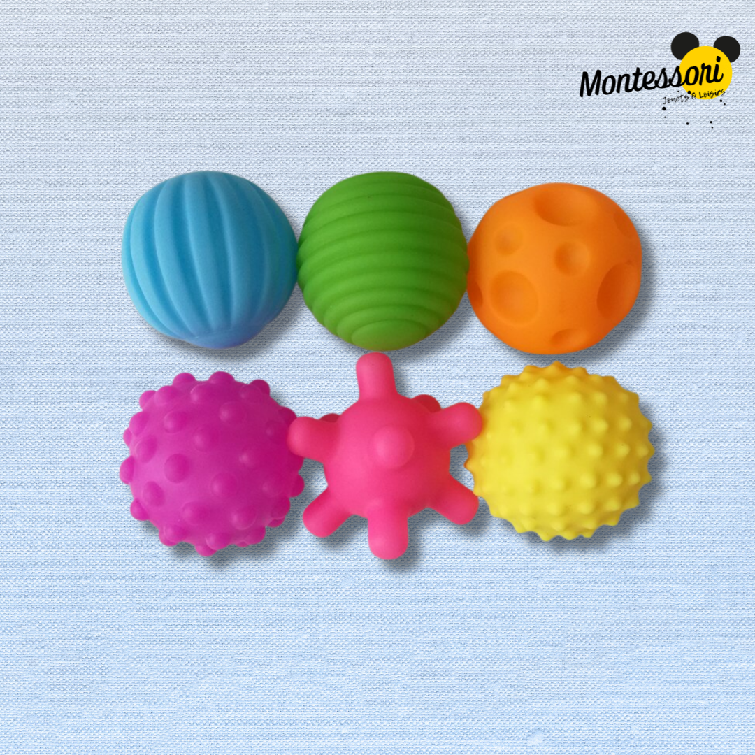 Lots de 6 Balles Sensorielles Montessori Bébé – Image 2
