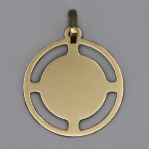 Médaille de baptême Camille à graver en Or jaune 18 carats