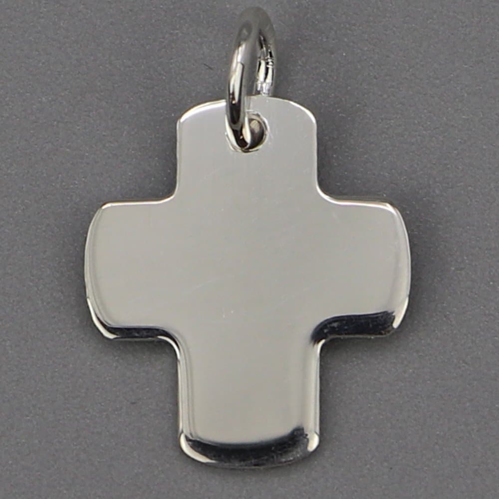 Pendentif Croix enfantine en Argent massif