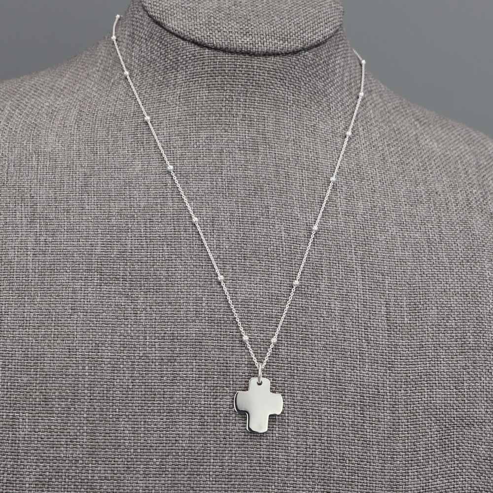 Pendentif Croix enfantine en Argent massif – Image 3