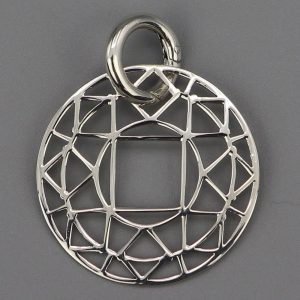 Pendentif rond ajouré en Argent massif