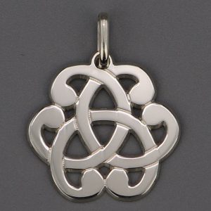 Pendentif Rosace en Argent massif 20 mm