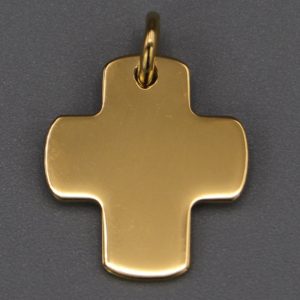 Pendentif Croix enfantine en Vermeil
