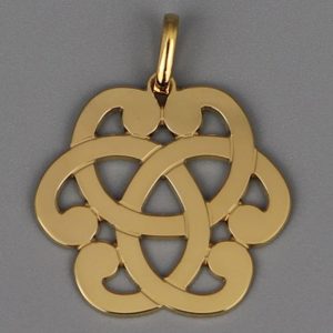 Pendentif Rosace en Vermeil 30 mm