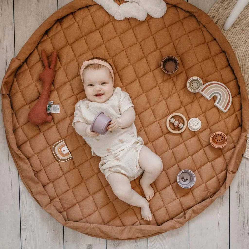 Tapis Montessori d’Eveil et Sac à Langer Tawny Brown