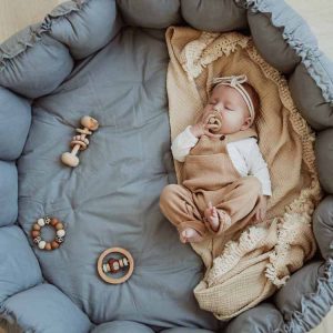 Tapis Montessori d&rsquo;Eveil Contour Relevable Bloom bleu