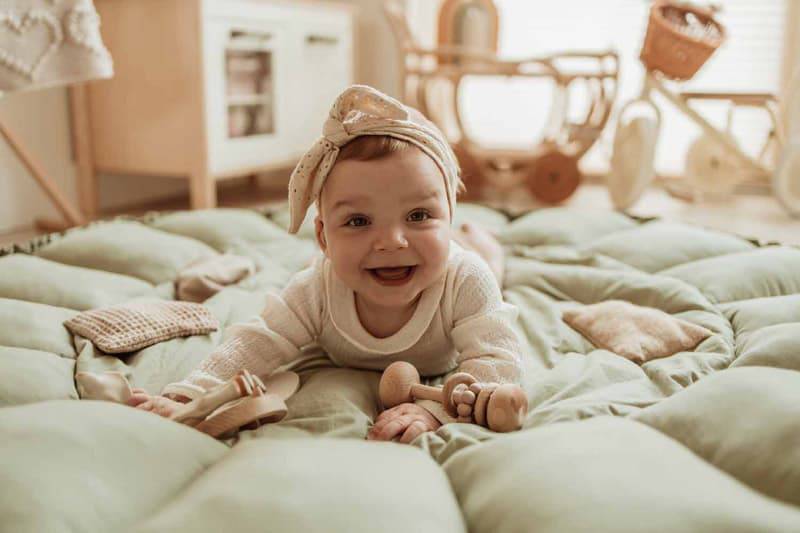 Tapis Montessori d’Eveil Contour Relevable Bloom Vert – Image 3