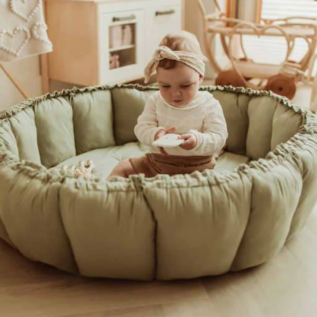 Tapis Montessori d’Eveil Contour Relevable Bloom Vert – Image 2